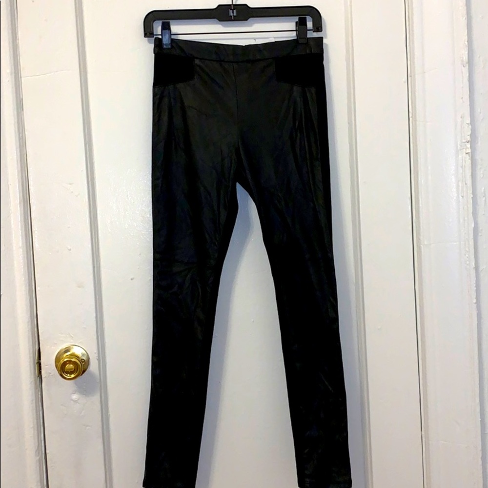 BCBGeneration black half faux leather pants xxs